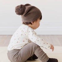 Organic Cotton Modal Everyday Legging - Brownie Marle Childrens Legging from Jamie Kay NZ