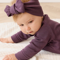 Organic Cotton Modal Lilian Headband - Blackberry Childrens Headband from Jamie Kay NZ