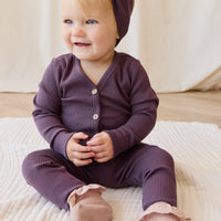 Organic Cotton Modal Everyday Legging - Blackberry Childrens Legging from Jamie Kay NZ