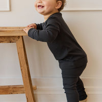 Organic Cotton Modal Long Sleeve Henley - Charter Childrens Top from Jamie Kay NZ