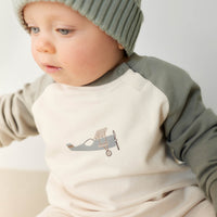 Organic Cotton Tao Sweatshirt Onepiece - Milford Sound Avion Childrens Onepiece from Jamie Kay NZ