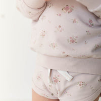 Organic Cotton Ivy Shortie - Petite Fleur Violet Childrens Short from Jamie Kay NZ