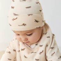 Organic Cotton Knot Beanie - Avion Shell Childrens Hat from Jamie Kay NZ