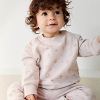 Organic Cotton Morgan Track Pant - Petite Fleur Violet Childrens Pant from Jamie Kay NZ