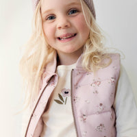 Taylor Vest - Petite Fleur Violet Childrens Vest from Jamie Kay NZ