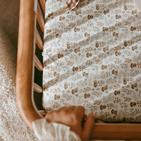 Organic Cotton Cot Sheet - Charlie's Backyard Childrens Bedding from Jamie Kay NZ