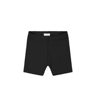 Organic Cotton Modal Elisa Bike Short - Ebony Childrens Short from Jamie Kay NZ
