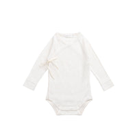 Organic Cotton Modal Marina Long Sleeve Bodysuit - Icing Marle Childrens Bodysuit from Jamie Kay NZ