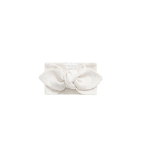Organic Cotton Modal Lilian Headband - Oatmeal Marle Childrens Headband from Jamie Kay NZ
