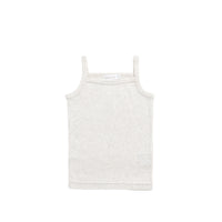 Organic Cotton Modal Singlet - Oatmeal Marle Childrens Singlet from Jamie Kay NZ