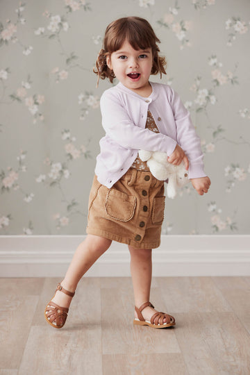 Elodie Cord Skirt - Caramel Cream Childrens Skirt from Jamie Kay NZ