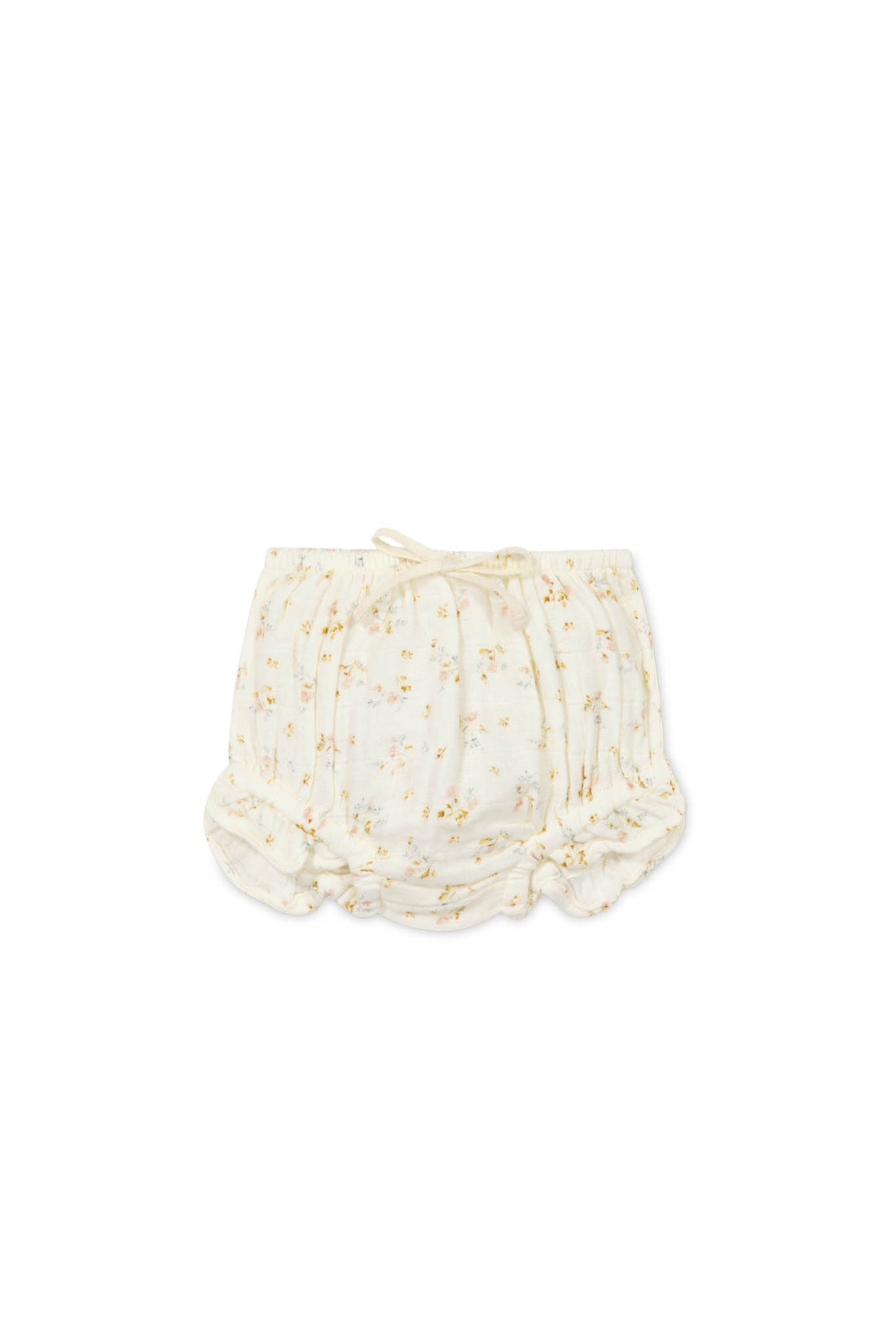 Organic Cotton Muslin Frill Bloomer - Nina Watercolour Floral Childrens Bloomer from Jamie Kay NZ