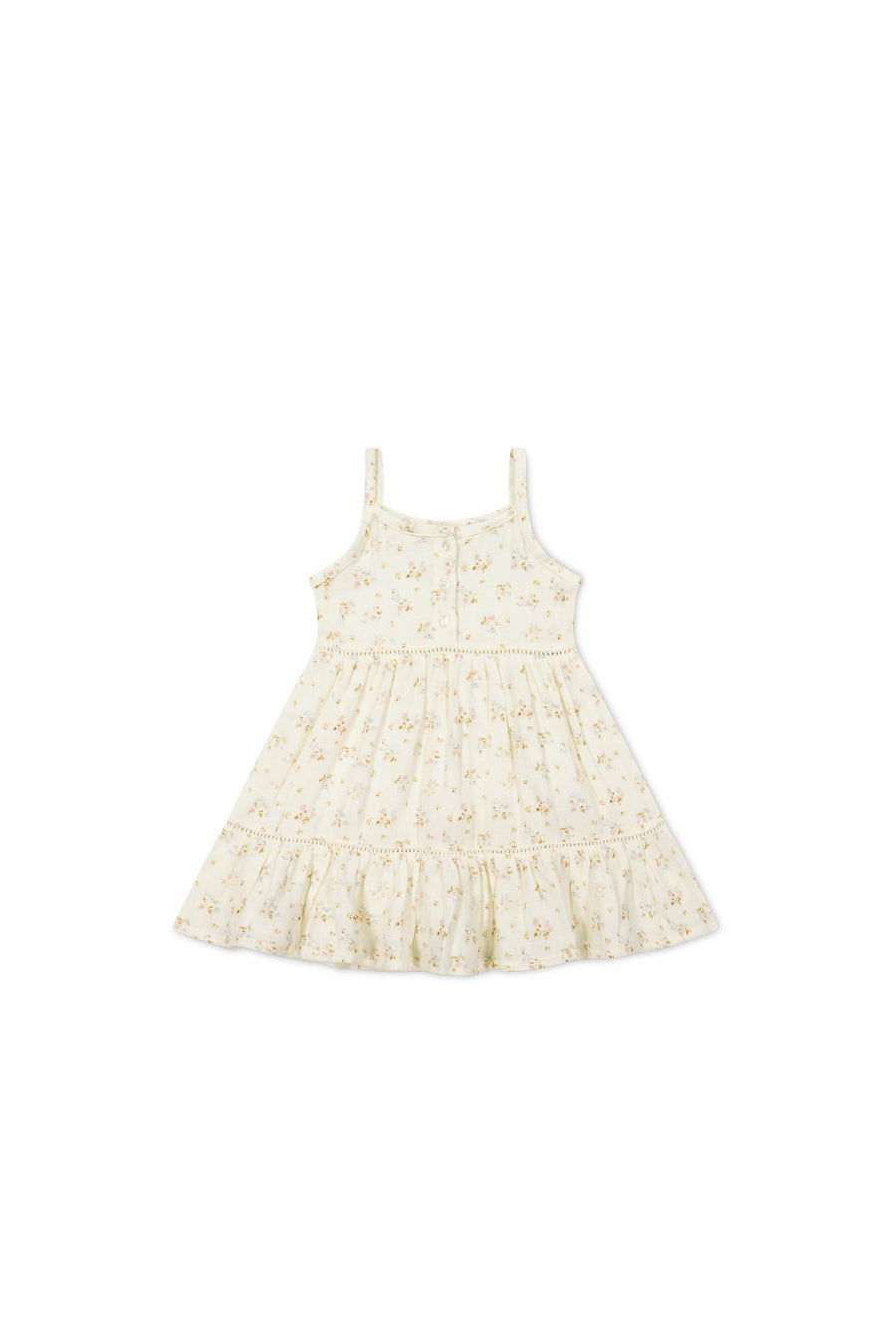 Organic Cotton Muslin Hazel Dress - Nina Watercolour Floral Childrens Dress from Jamie Kay NZ