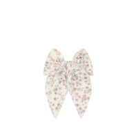 Organic Cotton Bow - Posy Floral Childrens Hair Bow from Jamie Kay NZ