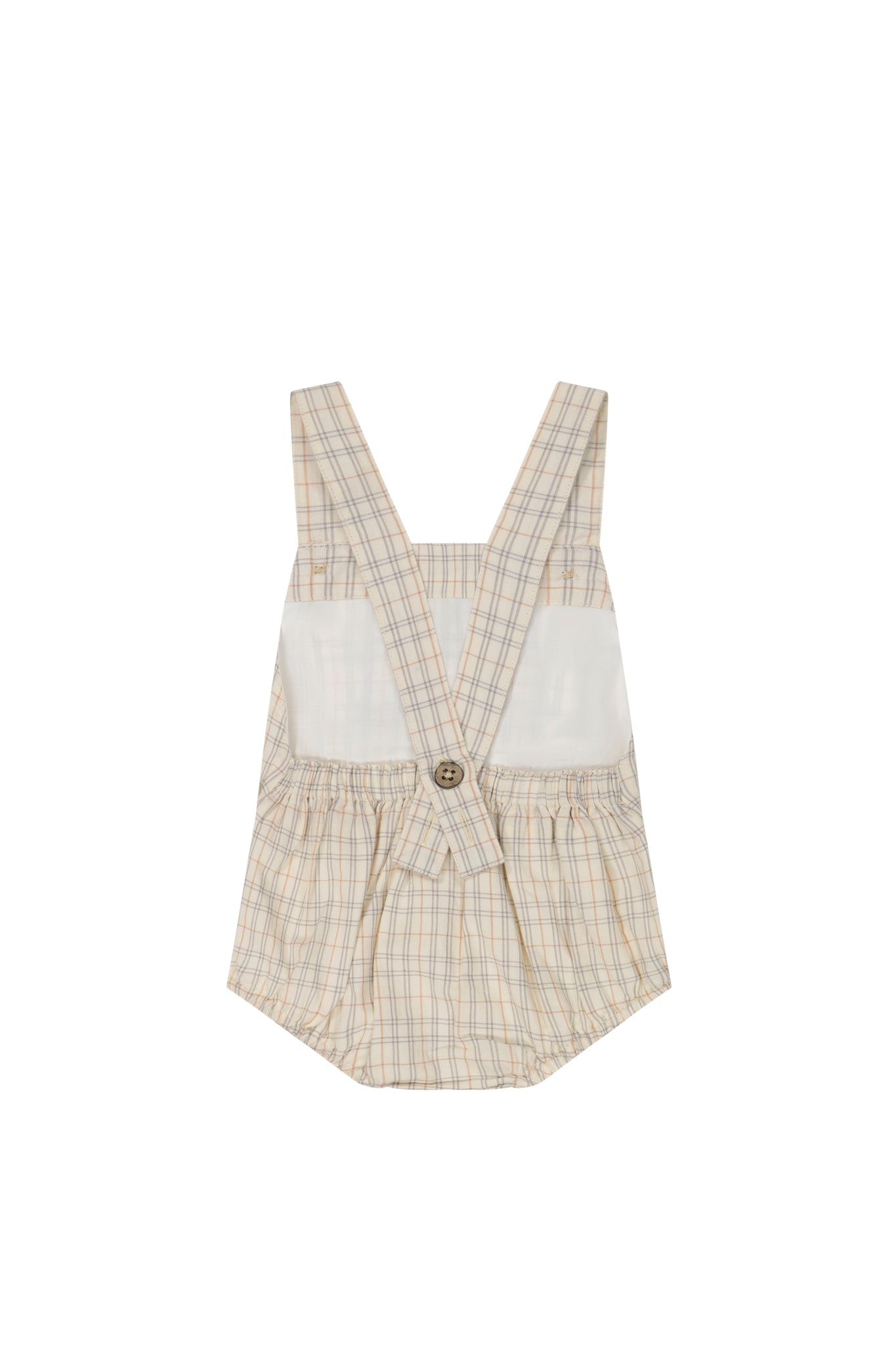 Organic Cotton Samy Playsuit - Billy Check – Jamie Kay NZ