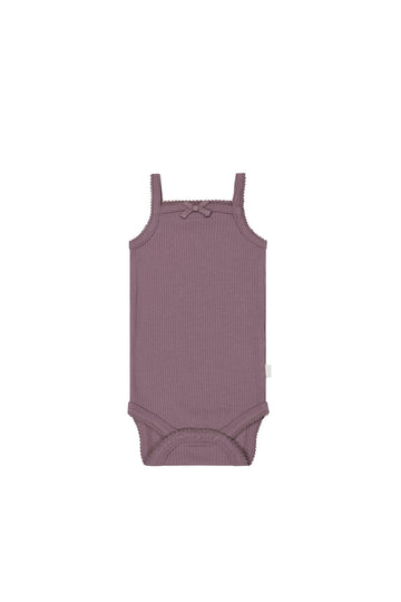 Organic Cotton Modal Singlet Bodysuit - Twilight Childrens Bodysuit from Jamie Kay NZ