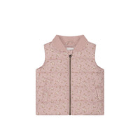 Taylor Vest - Lulu Bloom Powder Pink Childrens Vest from Jamie Kay NZ