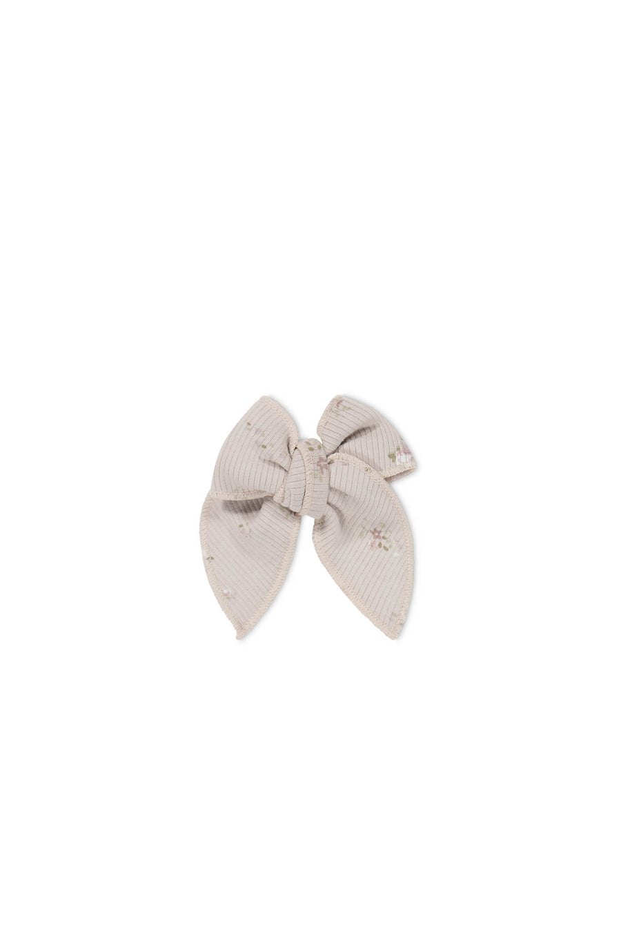 Organic Cotton Fine Rib Noelle Bow - Petite Fleur Violet Childrens Bow from Jamie Kay NZ
