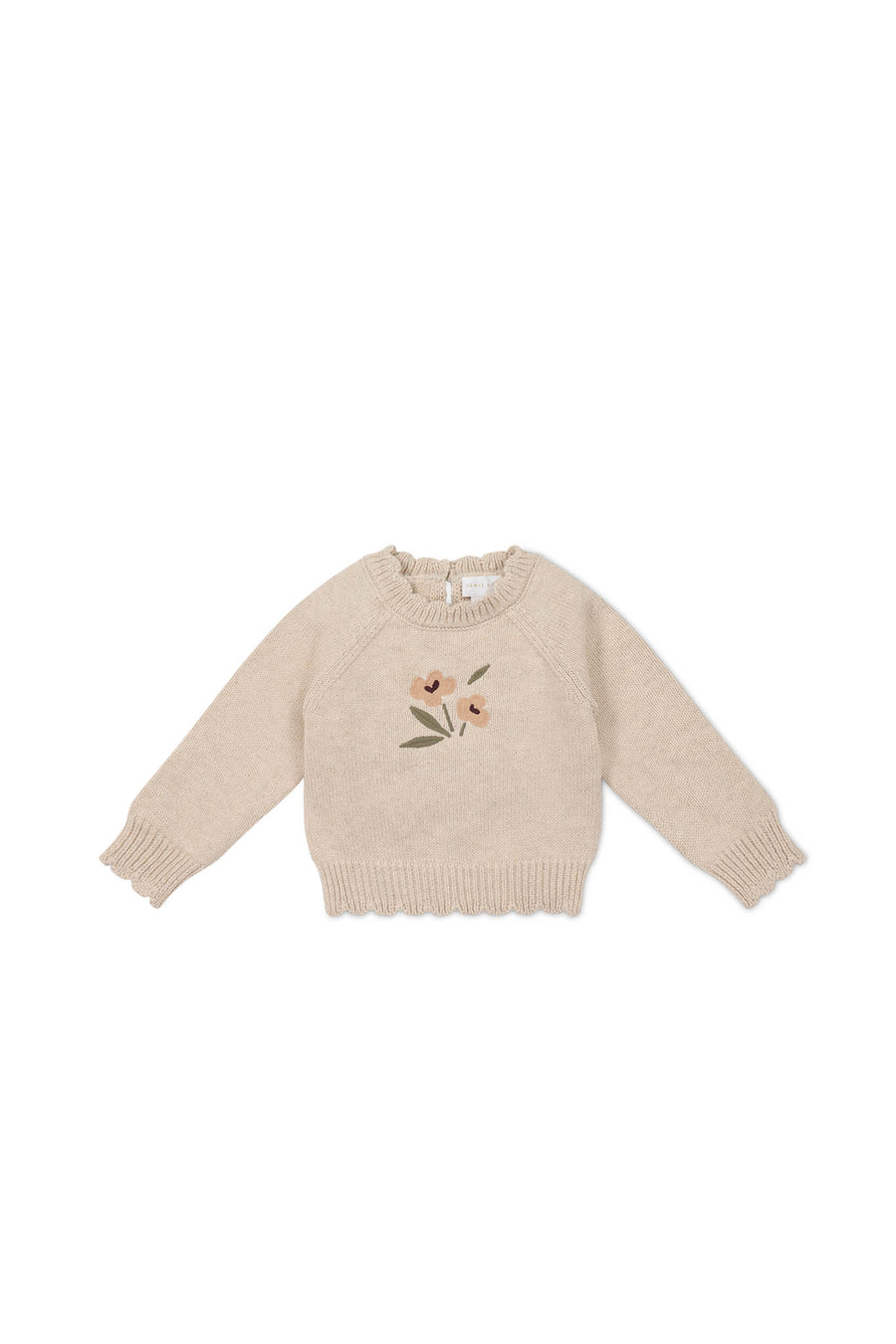 Audrey Knitted Jumper - Oatmeal Marle Petite Goldie Childrens Jumper from Jamie Kay NZ