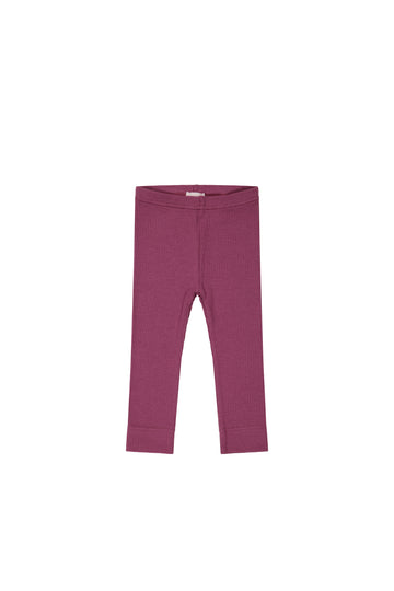 Organic Cotton Modal Everyday Legging - Berry Compote Childrens Legging from Jamie Kay NZ