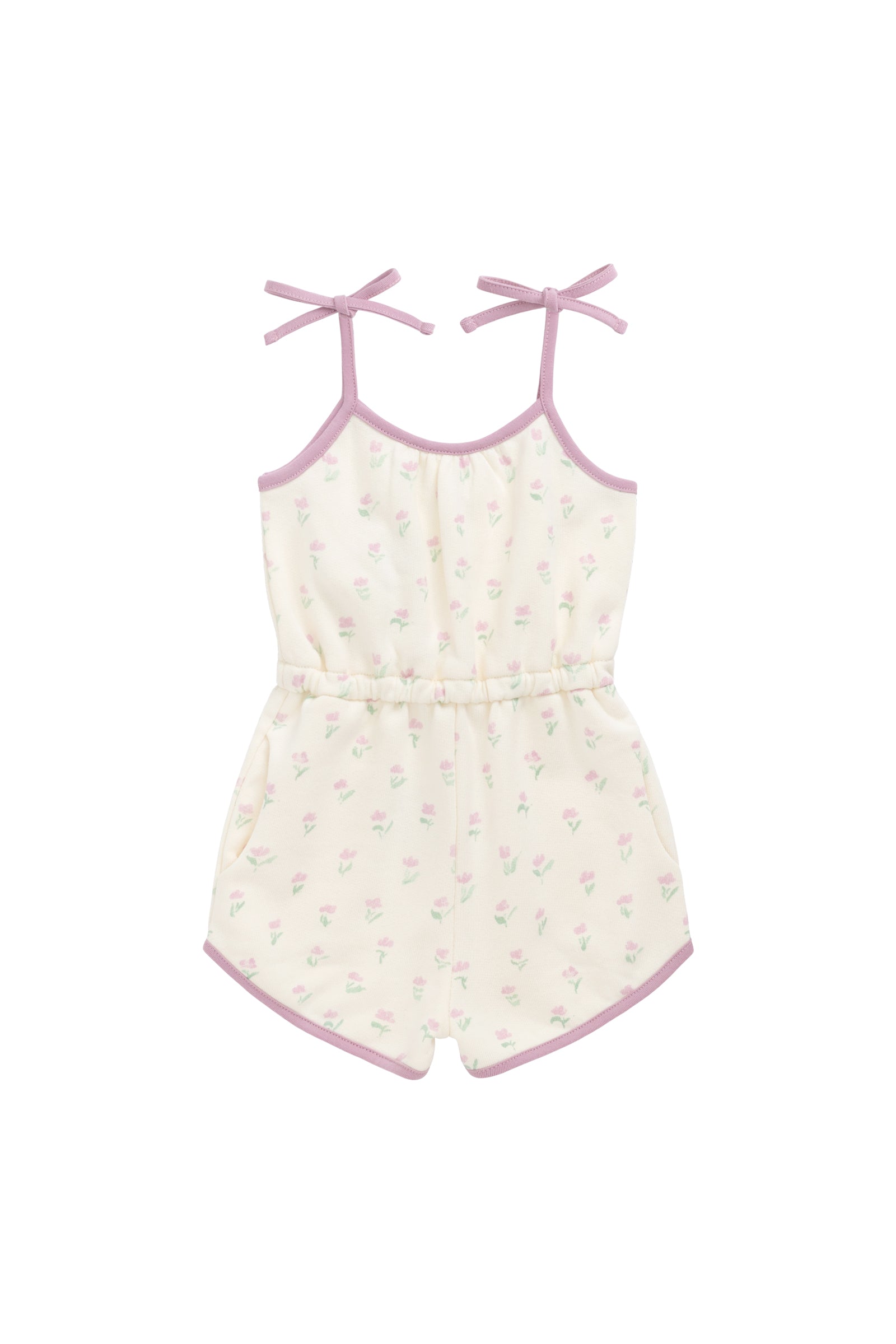 Organic Cotton Lilith Playsuit Lila Pink