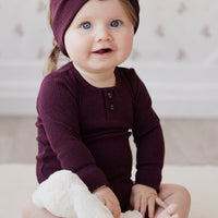 Organic Cotton Modal Headband - Sugar Plum Marle Childrens Headband from Jamie Kay NZ