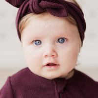 Organic Cotton Modal Headband - Sugar Plum Marle Childrens Headband from Jamie Kay NZ