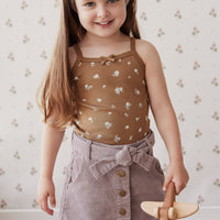 Miranda Cord Skirt - Mushroom Childrens Skirt from Jamie Kay NZ