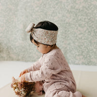 Organic Cotton Headband - Chloe Floral Tofu Childrens Headband from Jamie Kay NZ