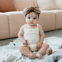 Organic Cotton Modal Singlet Bodysuit - Milk Childrens Singlet Bodysuit from Jamie Kay NZ