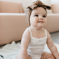 Organic Cotton Modal Singlet Bodysuit - Milk Childrens Singlet Bodysuit from Jamie Kay NZ
