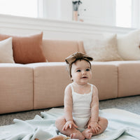 Organic Cotton Modal Singlet Bodysuit - Milk Childrens Singlet Bodysuit from Jamie Kay NZ