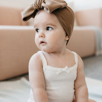 Organic Cotton Modal Headband - Crème Caramel Childrens Headband from Jamie Kay NZ