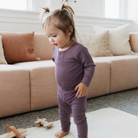 Organic Cotton Modal Elastane Legging - Mauve Childrens Legging from Jamie Kay NZ