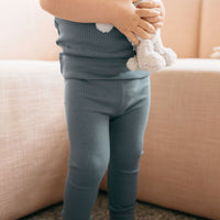 Organic Cotton Modal Everyday Legging - Stormy Night Childrens Legging from Jamie Kay NZ