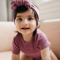 Organic Cotton Modal Lilian Headband - Grape Childrens Headband from Jamie Kay NZ