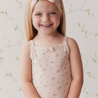 Organic Cotton Singlet - Cindy Whisper Pink Childrens Singlet from Jamie Kay NZ