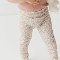 Organic Cotton Everyday Legging - Ariella Mauve Childrens Legging from Jamie Kay NZ