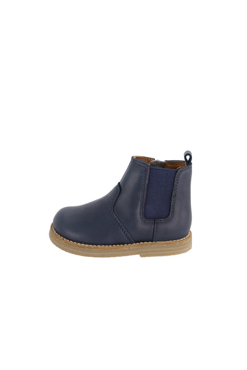 Leather Boot with Elastic Side - Navy Childrens Footwear from Jamie Kay NZ