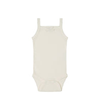 Organic Cotton Modal Singlet Bodysuit - Milk Childrens Singlet Bodysuit from Jamie Kay NZ