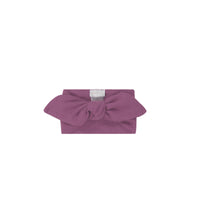 Organic Cotton Modal Lilian Headband - Grape Childrens Headband from Jamie Kay NZ