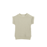 Organic Cotton Waffle Noah Top - Agate Childrens Top from Jamie Kay NZ
