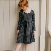 Organic Cotton Tallulah Dress - Gingham Night Childrens Dress from Jamie Kay NZ