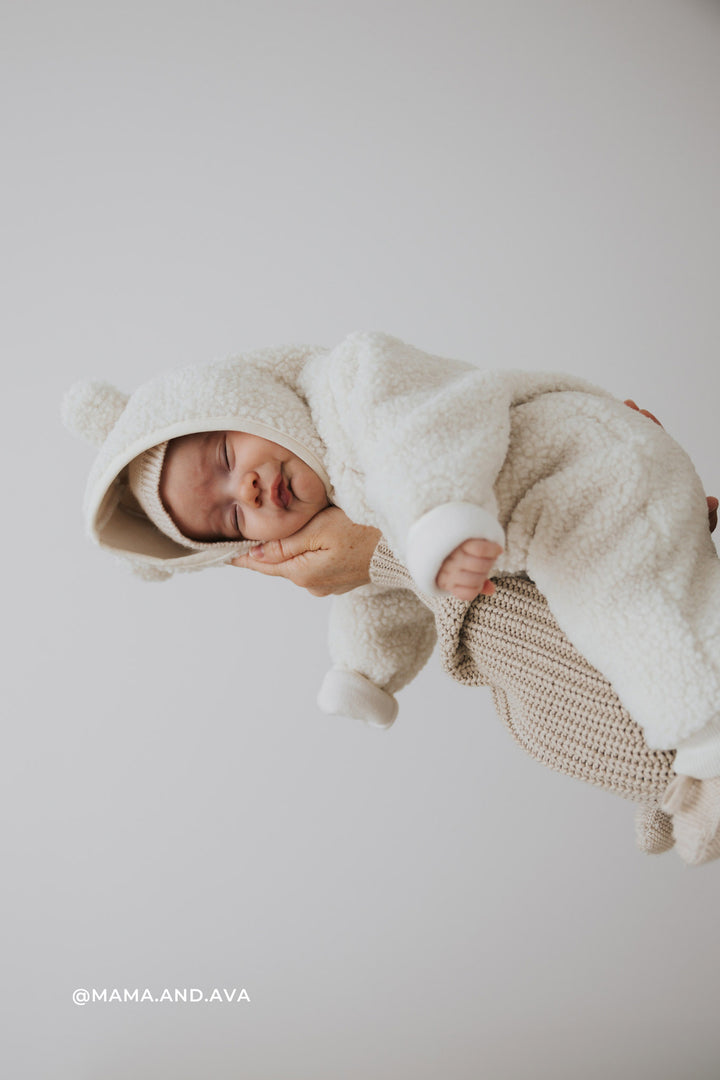 Sasha Recycled Polyester Sherpa Onepiece - Natural Childrens Onepiece from Jamie Kay NZ