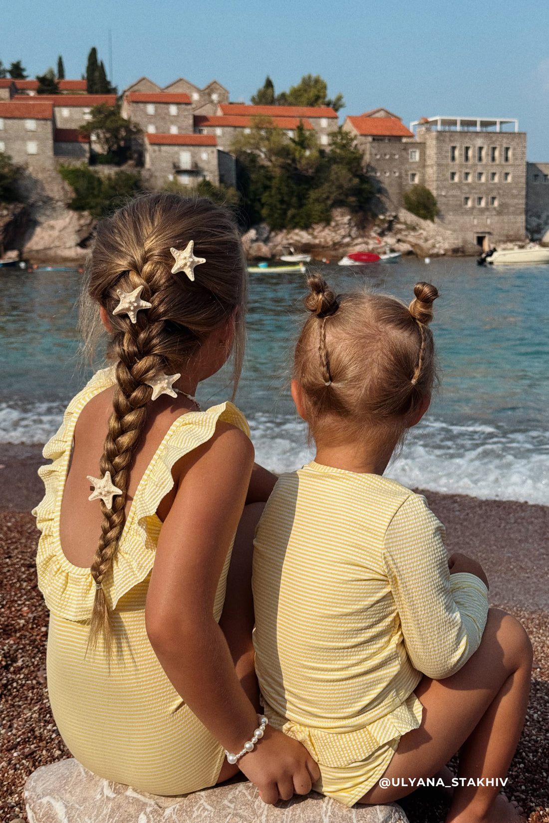 Emmeline Swimsuit - Camomile Stripe Childrens Swimwear from Jamie Kay NZ