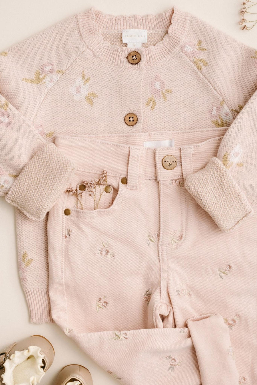 Alison Pant - Goldie Embroidery Childrens Pant from Jamie Kay NZ