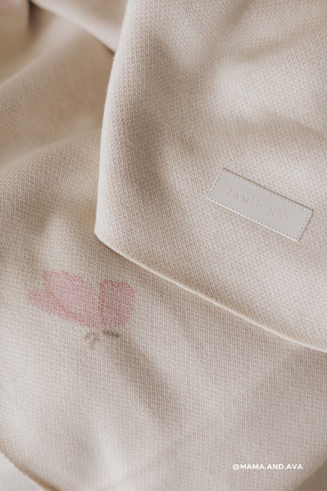 Cassie Jacquard Blanket - Egret Childrens Blanket from Jamie Kay NZ