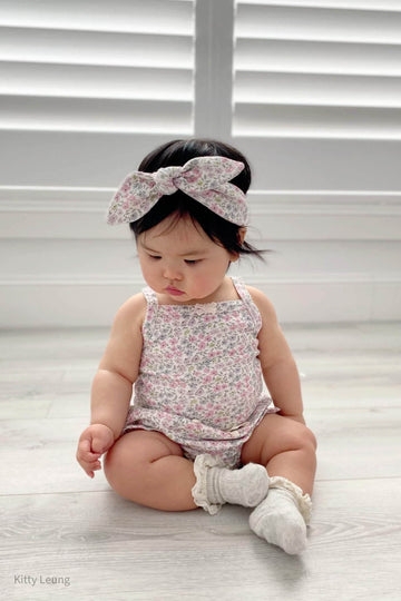 Organic Cotton Bridget Singlet Bodysuit - Fifi Mini Slightly Pink Childrens Bodysuit from Jamie Kay NZ