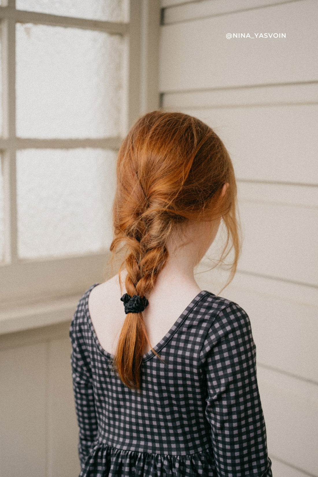 Organic Cotton Tallulah Dress - Gingham Night Childrens Dress from Jamie Kay NZ