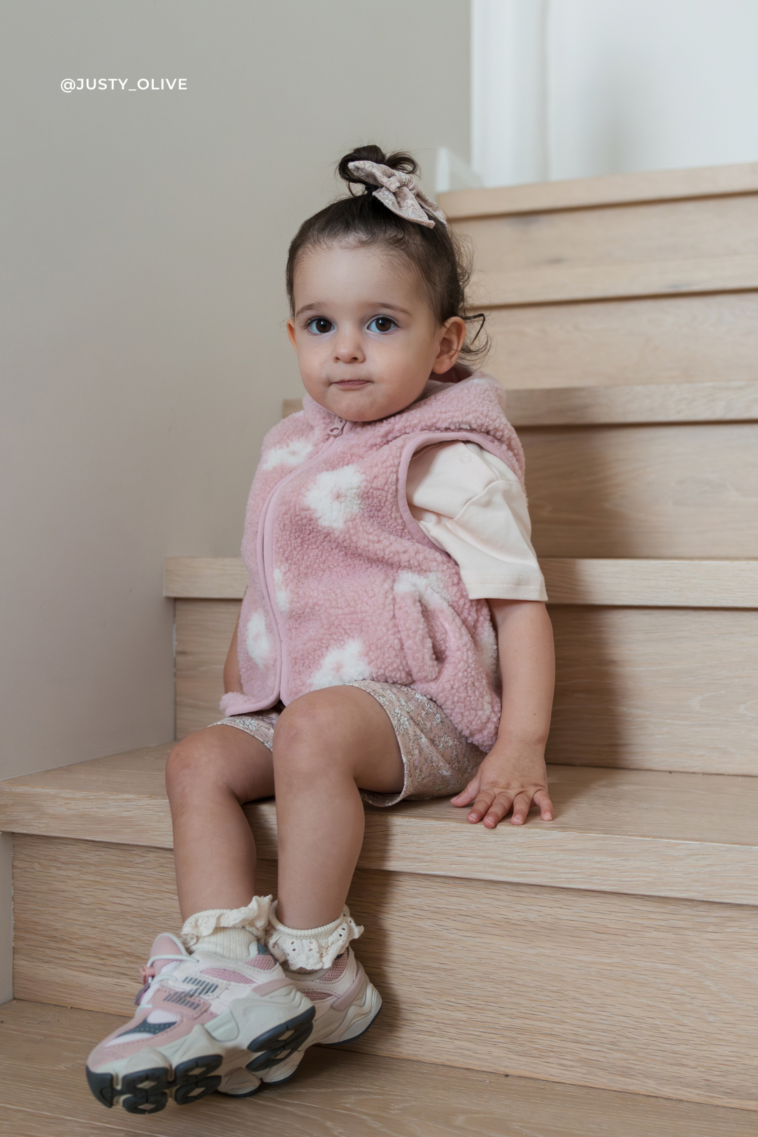 Kai Sherpa Vest - Frankie Mauve Childrens Vest from Jamie Kay NZ